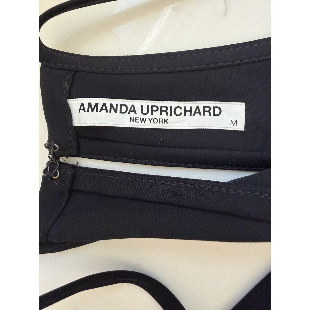 Amanda Uprichard Tuxedo Stripe Wide Leg Jumpsuit Size M - Picture 3 of 14